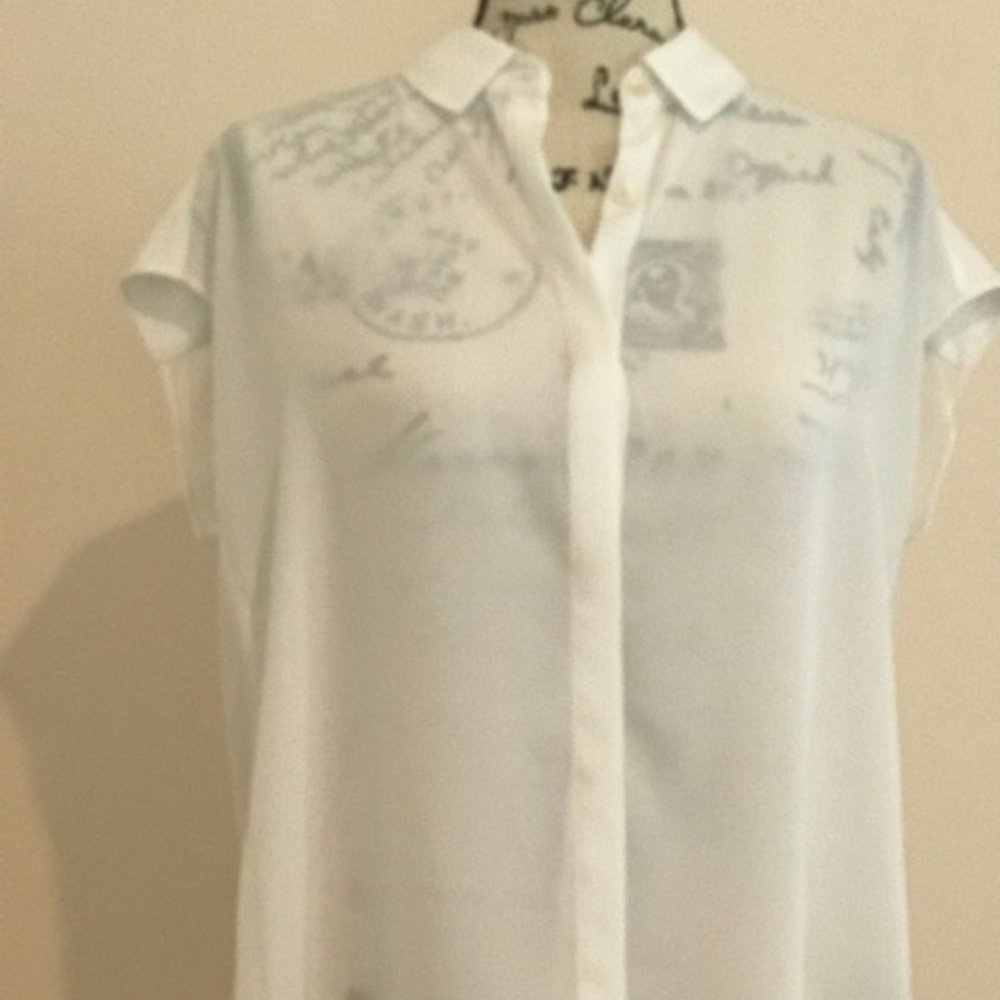 NWT BANANA REPUBLIC blouse w pleated back Size MP